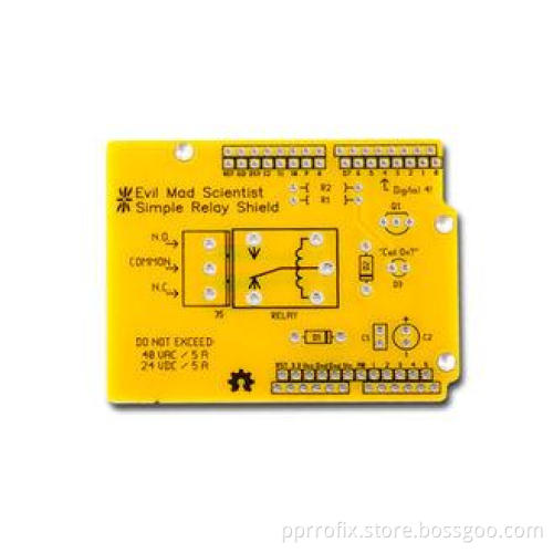 Yellow Solder Mask PCB HASL 2 layer Universal Computer Circ